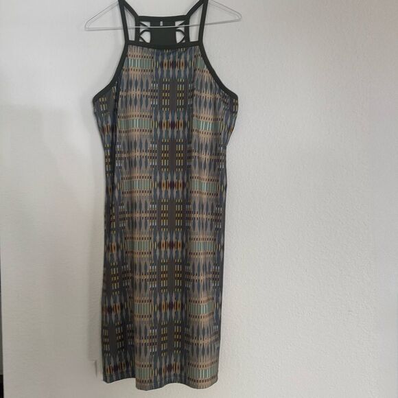 Prana Dresses & Skirts - Prana Ardor Elastic Sports Dress Build in Bra Sz M Olive Green Athleisure Comfy
